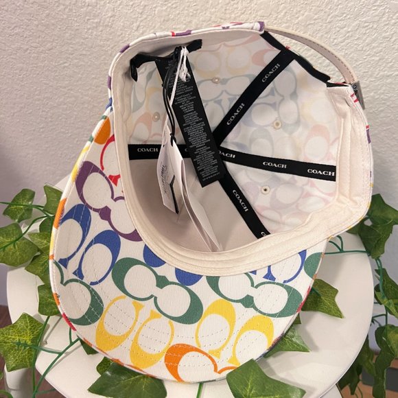 coach Rainbow Signature Baseball Hat CJ714 size XS/S - Picture 5 of 5